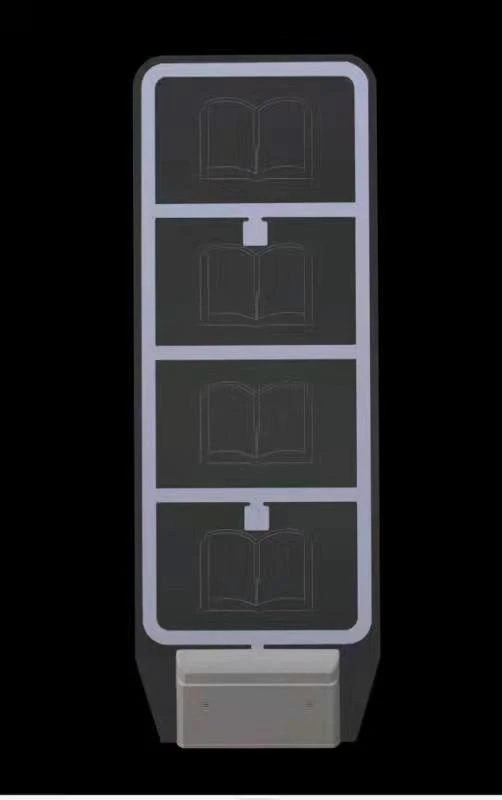 Sistema antifurto per biblioteche acriliche ultra ampio e ultra lontano